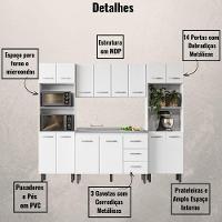 Cozinha Modulada Completa 4 Peças Mara Branco Moblis - 3