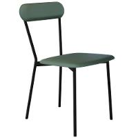 Kit 04 Cadeiras Estofada Para Sala De Jantar Liora Preto C01 Courino Verde Sálvia - Lyam Decor - 8