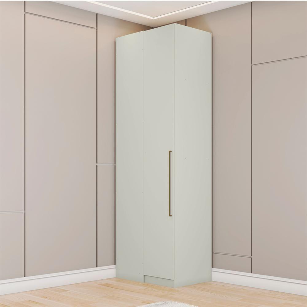 Canto Reto Modulado 1 Porta 241x80 Cm Seletto Areia Henn Areia - 2