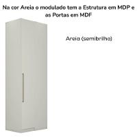 Canto Reto Modulado 1 Porta 241x80 Cm Seletto Areia Henn Areia - 7