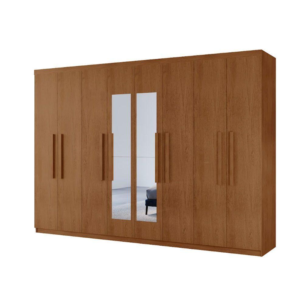 Guarda Roupa Casal Hera Premium Com Espelho 8 Portas Moderna Naturalle - 2