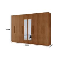 Guarda Roupa Casal Hera Premium Com Espelho 8 Portas Moderna Naturalle - 3