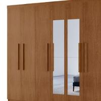 Guarda Roupa Casal Hera Premium Com Espelho 8 Portas Moderna Naturalle - 7