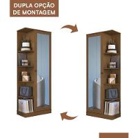 Armário Multiuso Sapateira Camile 1 Porta Freijó Com Espelho - Indékes Freijó