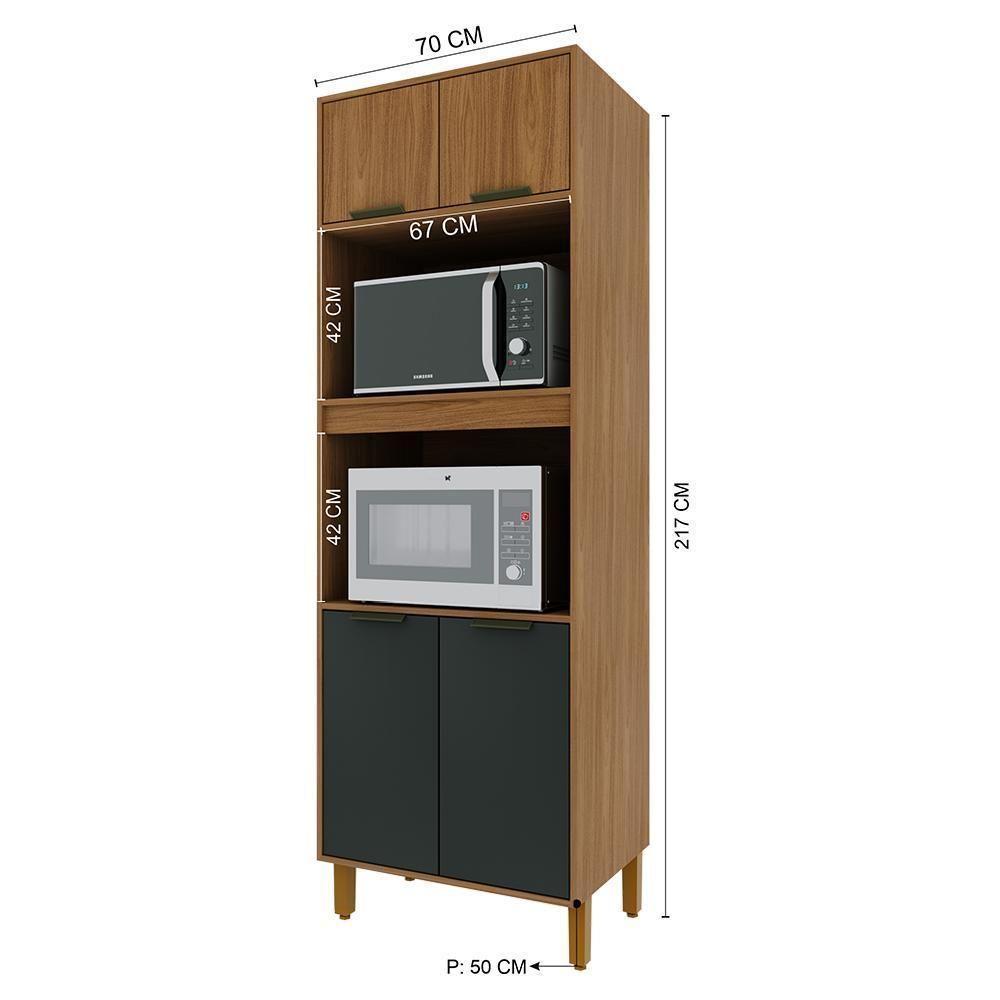 Torre Quente Toronto 70cm 2 Fornos Freijó-chumbo - Indékes Freijó-chumbo - 3