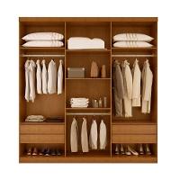Guarda Roupa Casal Boston 6 Portas 4 Gavetas Moderna Imbuia - 3