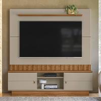 Estante Home Florianópolis 175cm Grigio Fosco-amêndoa Para Tv Até 70? - Mobler Grigio Fosco-amêndoa - 2