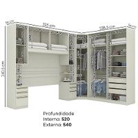 Quarto Casal Modulado 5 Pecas Seletto Areia Henn Areia - 3
