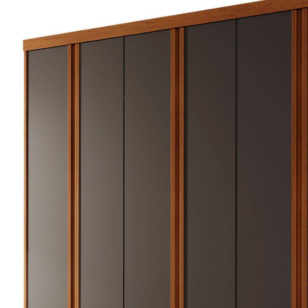 Guarda Roupa Casal Boston 6 Portas Com Pés Moderna Imbuia Com Grafite - 8