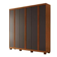 Guarda Roupa Casal Boston 6 Portas Com Pés Moderna Imbuia Com Grafite - 2