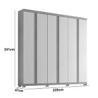 Guarda Roupa Casal Boston 6 Portas Com Pés Moderna Imbuia Com Grafite