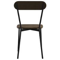 Kit 02 Cadeiras Estofada Para Sala De Jantar Liora Preto C01 Veludo Marrom Sand - Lyam Decor - 8