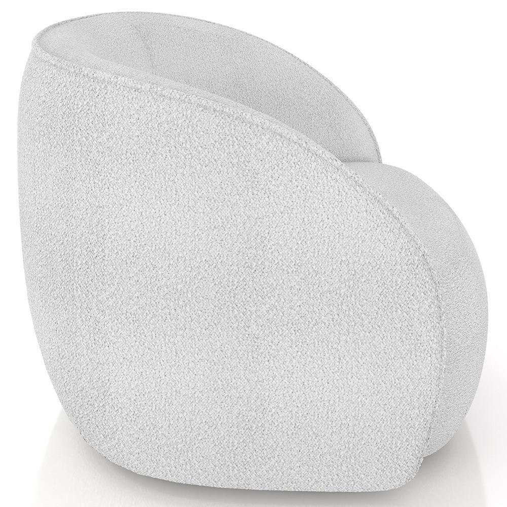 Kit Sofá 4 Lugares Eron 318cm Com Poltrona Giratória Angelina M03 Bouclê Branco - Lyam Decor - 10