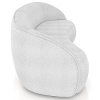 Kit Sofá 4 Lugares Eron 318cm Com Poltrona Giratória Angelina M03 Bouclê Branco - Lyam Decor - 9