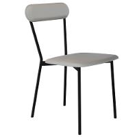 Kit 06 Cadeiras Estofada Para Sala De Jantar Liora Preto C01 Courino Off White - Lyam Decor - 6