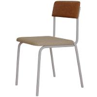 Kit 06 Cadeiras Estofada Para Sala De Jantar Sense Branco C01 Linho Areia Courino Caramelo - Lyam Decor - 7