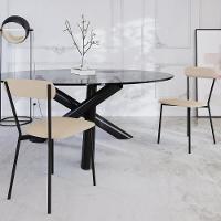 Kit 06 Cadeiras Estofada Para Sala De Jantar Liora Preto C01 Linho Areia - Lyam Decor - 7