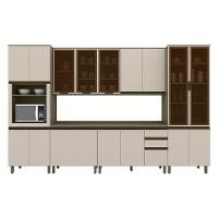 Cozinha Completa Connect 6 Peças Duna-cristal Com Torre Quente 1 Forno E Cristaleira - Móveis Henn Duna-cristal - 1