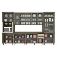 Cozinha Completa Connect 6 Peças Duna-cristal Com Torre Quente 1 Forno E Cristaleira - Móveis Henn Duna-cristal - 3