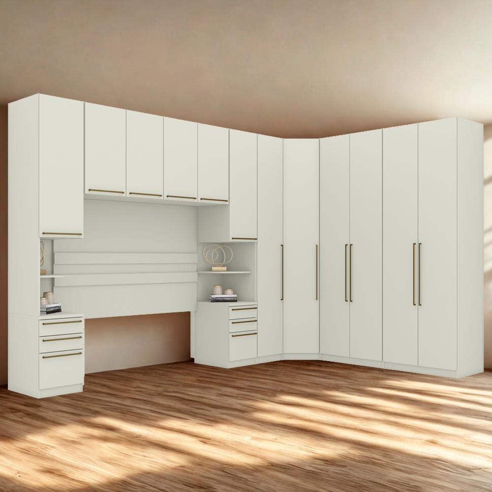 Quarto Casal Modulado Completo 7 Pecas Seletto Areia Henn Areia - 2