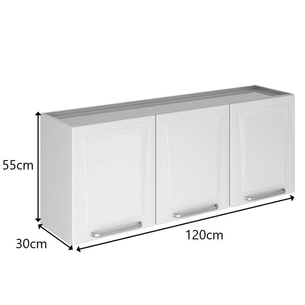 Armário Aéreo 3 Portas Tarsila - Itatiaia Branco - 2