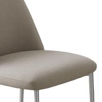 Conjunto 2 Cadeiras Londres Linho Bege Metal Champanhe - 5