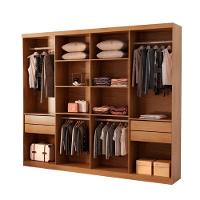 Guarda Roupa Casal Hera Premium Com Espelho 8 Portas Moderna Naturalle/off White