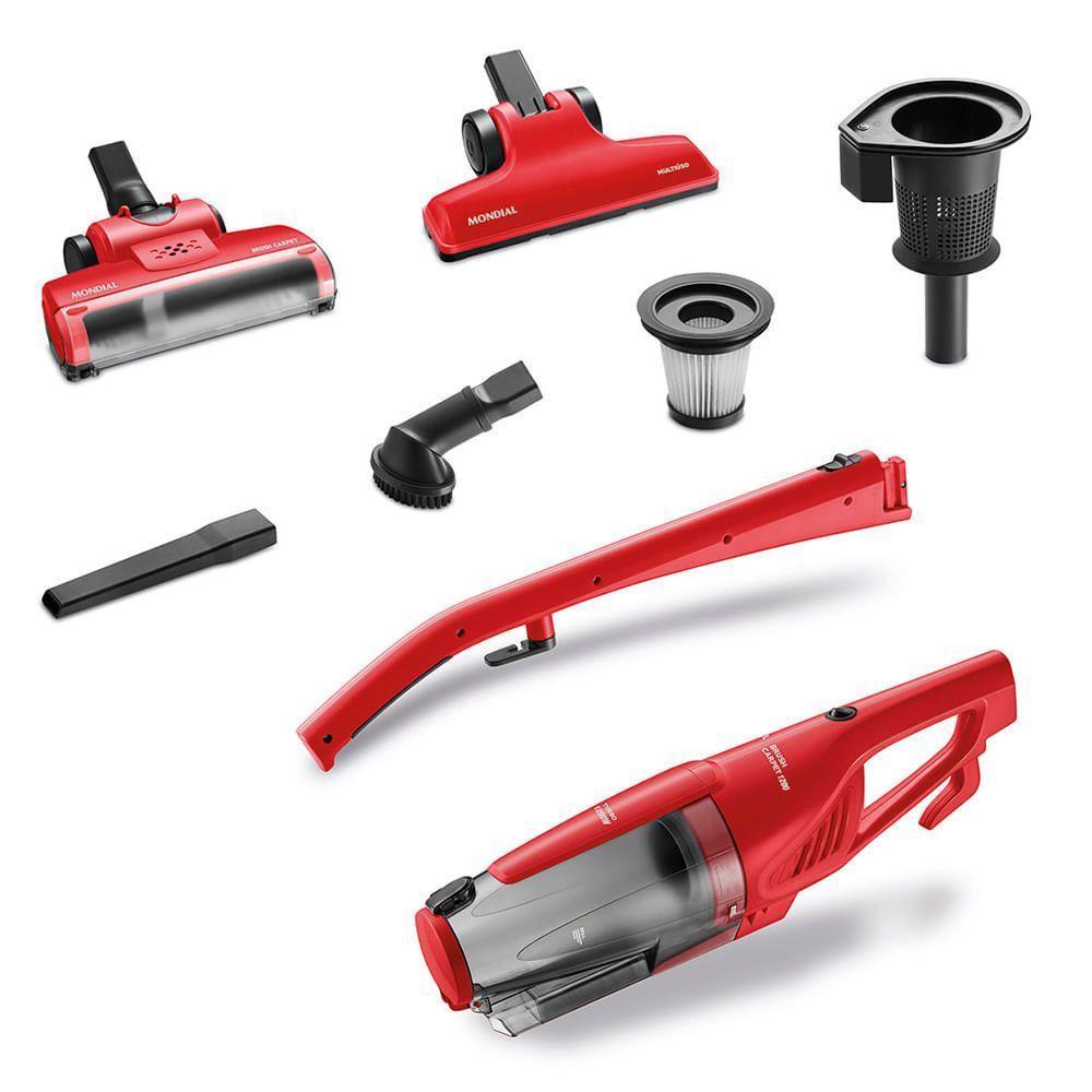 Aspirador De Pó Mondial Brush Carpet 1200 220v Vermelho - 5