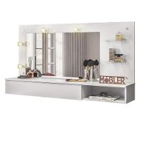 Penteadeira Camarim Suspensa Lumiere Branco Fosco - Mobler Branco Fosco - 1