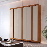 Guarda Roupa Casal Boston 6 Portas Com Pés Moderna Imbuia/off White - 1