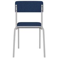 Kit 08 Cadeiras Estofada Para Sala De Jantar Sense Branco C01 Linho Azul Escuro - Lyam Decor - 9