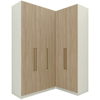 Guarda Roupa Modulado Seletto 5 Portas de Bater 3 Gavetas Areia Jequitiba MDP-MDF