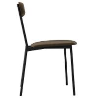 Cadeira Estofada Para Sala De Jantar Liora Preto C01 Veludo Marrom Sand - Lyam Decor - 7