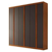 Guarda Roupa Casal Boston 6 Portas 4 Gavetas Moderna Imbuia / Grafite - 2