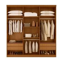 Guarda Roupa Casal Boston 6 Portas 4 Gavetas Moderna Imbuia / Grafite - 3