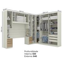 Quarto Casal Modulado 6 Pecas Seletto Areia Jequitiba Henn Areia Jequitiba - 3