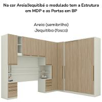 Quarto Casal Modulado 6 Pecas Seletto Areia Jequitiba Henn Areia Jequitiba - 8