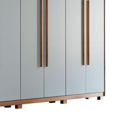 Guarda Roupa Casal Heros 6 Portas 2 Gavetas Imbuia-off White MDF Moderna