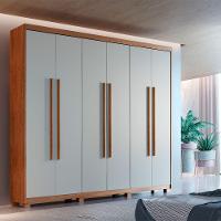 Guarda Roupa Casal Heros 6 Portas Com Pés Moderna Imbuia/off White - 1