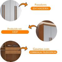 Guarda Roupa Casal Heros 6 Portas Com Pés Moderna Imbuia/off White - 6