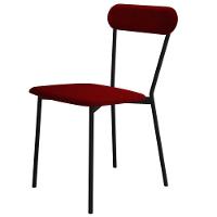 Cadeira Estofada Para Sala De Jantar Liora Preto C01 Veludo Vermelho Vinho - Lyam Decor - 6