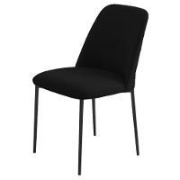 Conjunto 2 Cadeiras Londres Veludo Preto Metal Preto