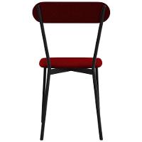 Kit 02 Cadeiras Estofada Para Sala De Jantar Liora Preto C01 Veludo Vermelho Vinho - Lyam Decor - 9