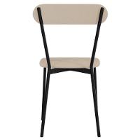 Kit 08 Cadeiras Estofada Para Sala De Jantar Liora Preto C01 Linho Areia - Lyam Decor - 8