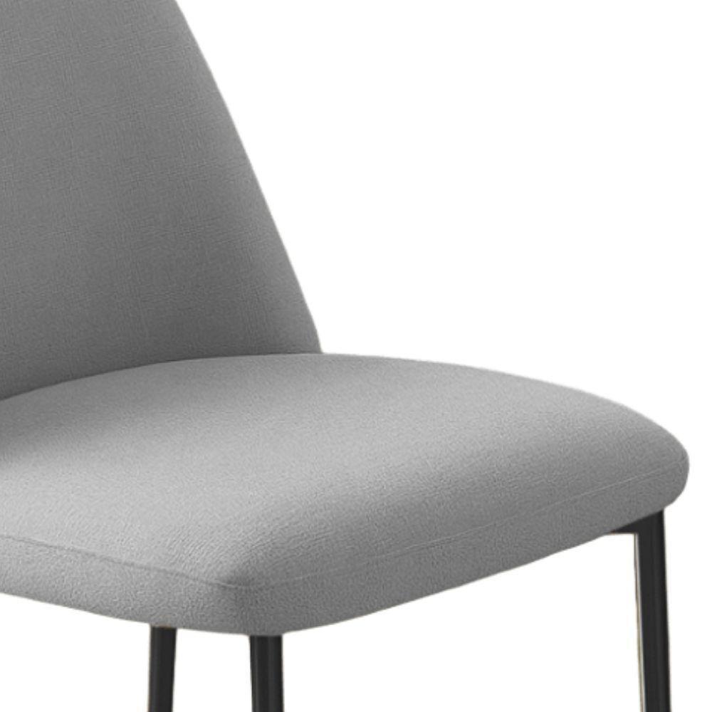 Conjunto 2 Cadeiras Londres Linho Cinza Claro Metal Preto - 5