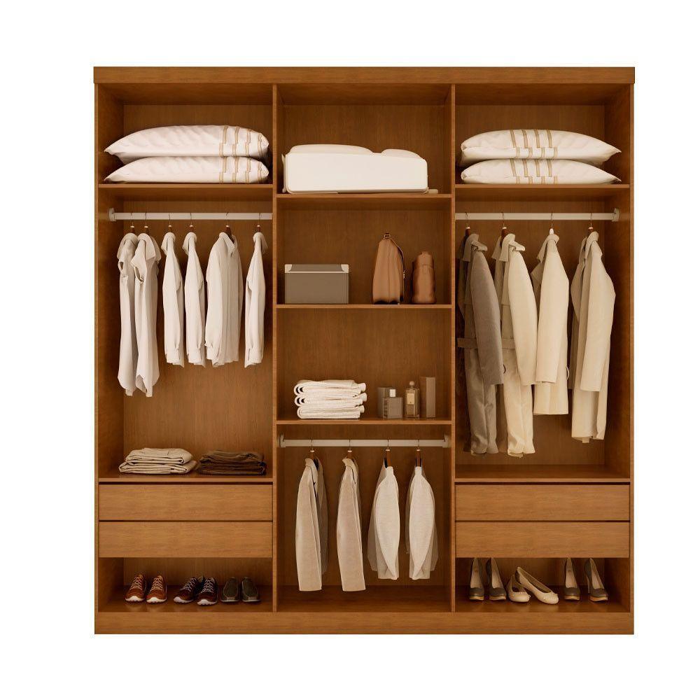 Guarda Roupa Casal Boston 6 Portas Com Pés Moderna Imbuia - 3