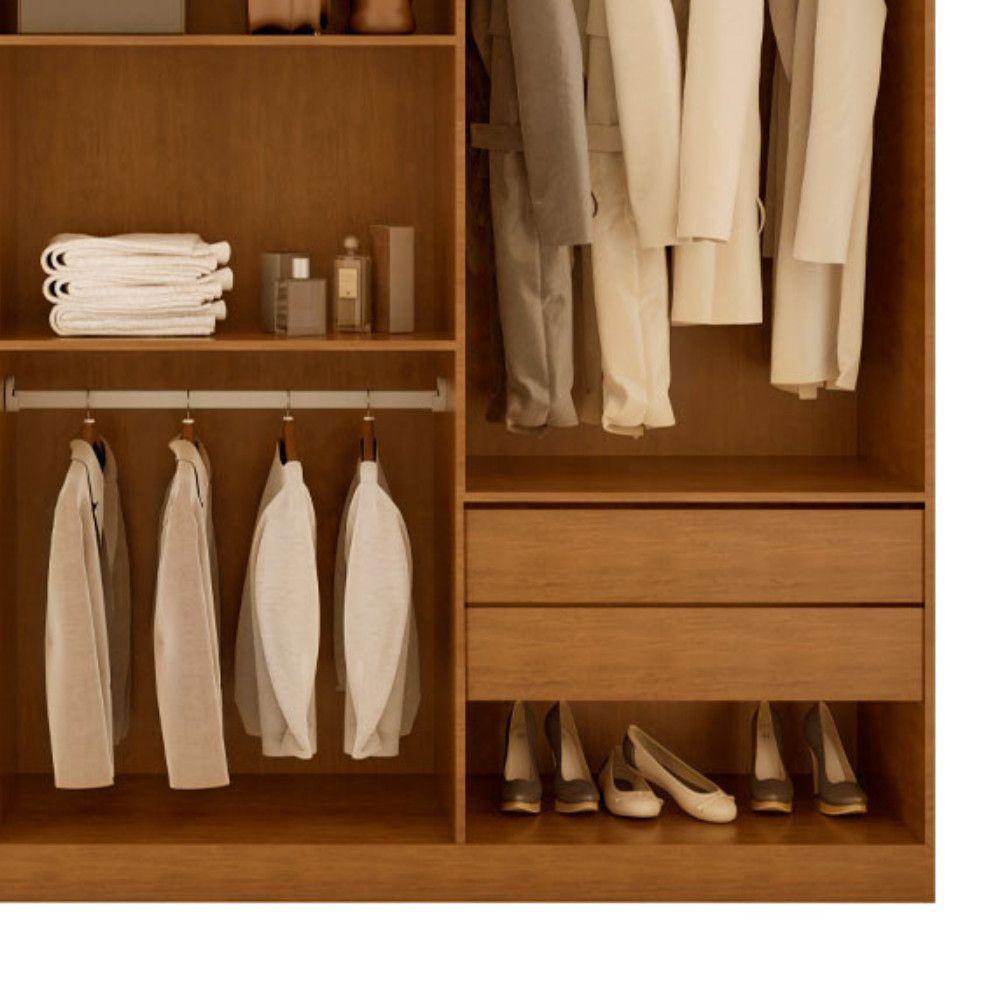 Guarda Roupa Casal Boston 6 Portas Com Pés Moderna Imbuia - 7