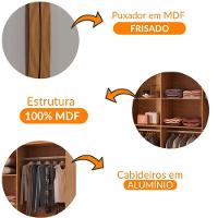 Guarda Roupa Casal Dunas Com 8 Portas E 4 Gavetas Moderna Naturalle/off White - 6