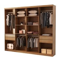 Guarda Roupa Casal Dunas Com 8 Portas E 4 Gavetas Moderna Naturalle