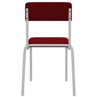 Kit 04 Cadeiras Estofada Para Sala De Jantar Sense Branco C01 Veludo Vermelho Vinho - Lyam Decor - 9